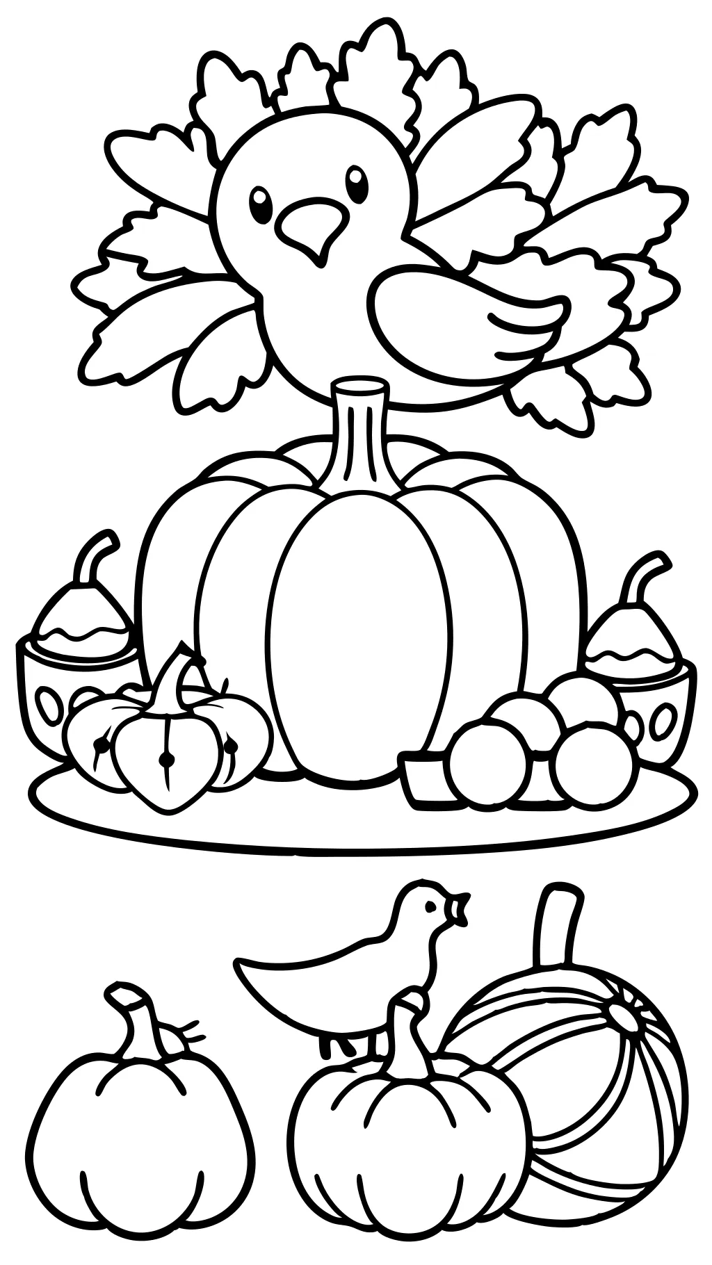 coloriages de Thanksgiving faciles